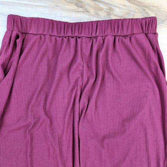 💇♀️Burgundy Oversized Ribbed Jogger Pants XLarge - Picture 4 of 8